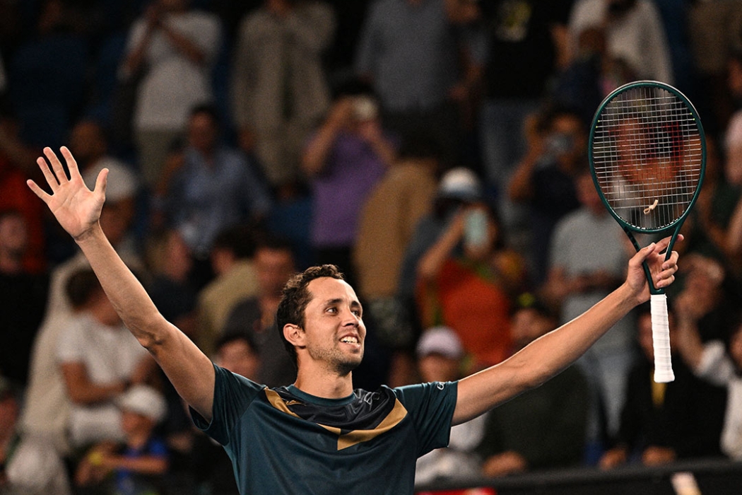 Daniel Elahi Galan beat Jason Kubler in five sets in round one at AO 2024