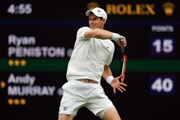 Andy Murray defeated Ryan Peniston to reach the Wimbledon second round