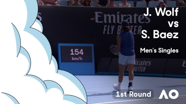 J.J. Wolf v Sebastian Baez Highlights | Australian Open 2024 First Round
