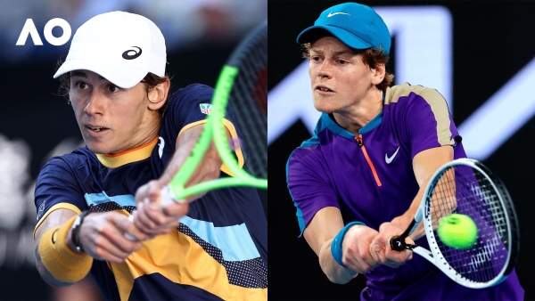 Alex de Minaur vs Jannik Sinner Match Highlights (4R) | Australian Open 2022